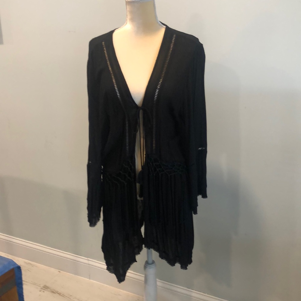 Blank #fringe top# and or # cover up
